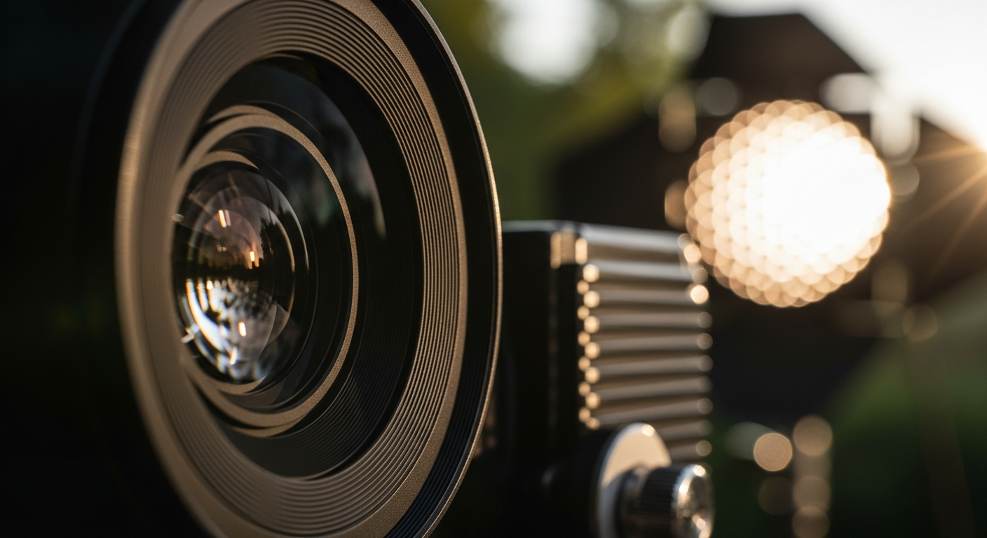 Tournage vidéo avec éclairage cinématographique professionnel